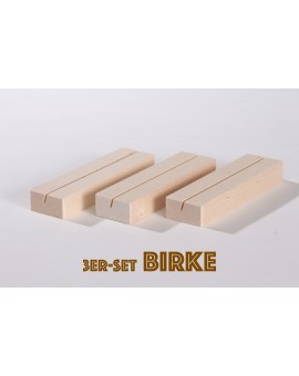 Kartenständer 14,8 cm Birke 3er-Set (Grundpreis 73,70Euro je Meter)