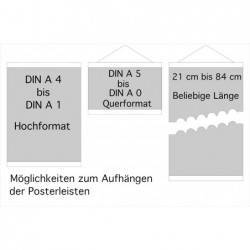 Posterleiste in Nussbaum ab 10,5 cm bis 118,9 cm Länge